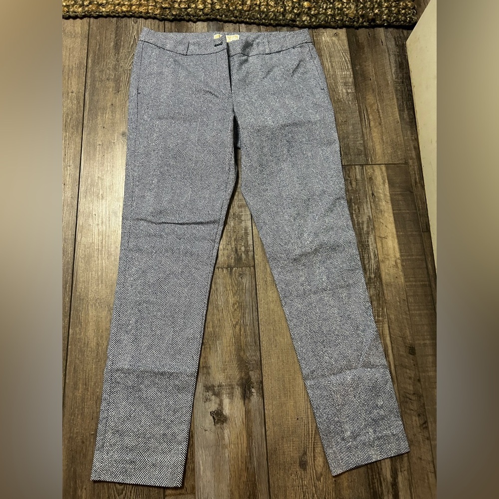 Michael Kors Navy Blue Herringbone office Pants
